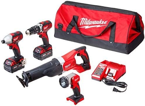 Milwaukee 2696-24 M18 Cordless Compact Combo Tool Kit-14346