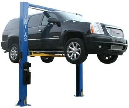 ATLAS Automotive Equipment 9OHSC-SS 2-Post Vehicle Overhead Lift, 11’9” Minimum Ceiling Height, 9,000lb Capacity, Clear Floor, 11’10” Height, 3-Stage Front and 2-Stage Rear Arms, for DIY/Hobbyists-35557