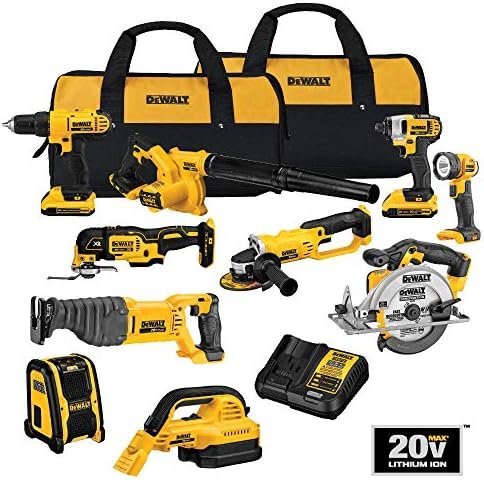 DEWALT 20V MAX Power Tool Combo Kit, 10-Tool Cordless Power Tool Set with 2 Batteries and Charger (DCK1020D2)-89854