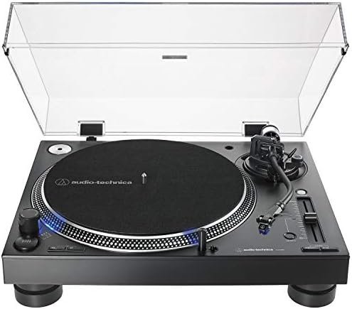 Audio-Technica AT-LP140XP-BK Direct-Drive Professional DJ Turntable, Black, Hi-Fi, Fully Manual, 3 Speed, High Torque Motor-38945