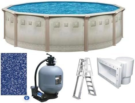 Brazil Premium 27 x 52″ Round Above Ground Swimming Pool Package-26978