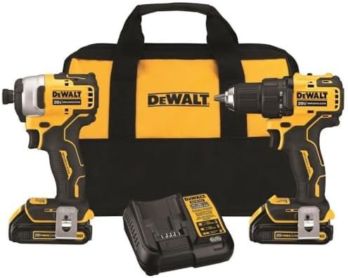 DEWALT ATOMIC 20V MAX* Cordless Drill Combo Kit, Compact (DCK278C2)-74438