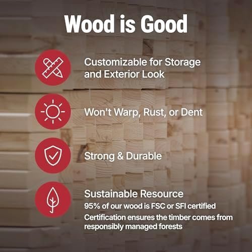 Handy Home Products Windemere 10×12 Do-it-Yourself Wooden Storage Shed with Floor, Beige-12418 - Image 13