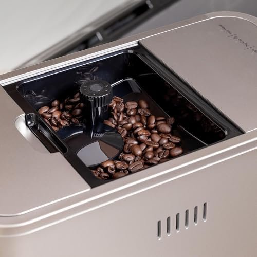 Café Affetto Automatic Espresso Machine + Milk Frother | Built-In & Adjustable Espresso Bean Grinder | One-Touch Brew in 90 Seconds | Steel Silver, 1.2 Liter, (C7CEBBS2RS3)-24919 - Image 6