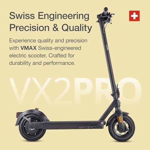 Electric Scooter VX2 PRO Swiss Engineered Electric Scooters for Adults 1300W Peak Power 22, 28, 37-Mile Ranges, IPX6 Water Resistant Fast Electric Scooter 24 Months Support-79244 - Image 3