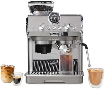 De’Longhi La Specialista Arte Evo Espresso Machine  Compact Cold Brew Coffee Maker with Grinder, Milk Steam Wand/Frother & Tamping Tools  Home Barista Kit for Lattes, Cappuccinos, Iced Coffee-52954