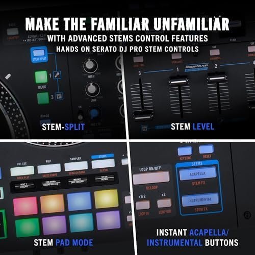 Rane PERFORMER 4-Channel Motorized DJ Controller, 7″ Platters with Displays, Precision Feel Faders, Stem Split, Advanced FX, Serato DJ Pro Included-35937 - Image 6