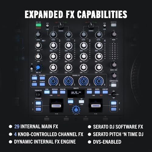 Rane PERFORMER 4-Channel Motorized DJ Controller, 7″ Platters with Displays, Precision Feel Faders, Stem Split, Advanced FX, Serato DJ Pro Included-35937 - Image 2