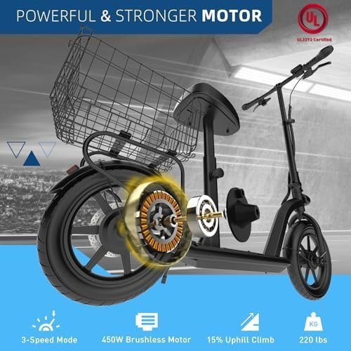 Hiboy MAX Pro Electric Scooter, 46.6 Mi Long Range, 22 MPH Power by 650W MAX Motor, 11” Pneumatic Tires, Split Hub Design, Dual Suspension, 265lbs MAX Load, Commuting Electric Scooter for Adults-54813 - Image 3