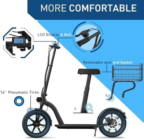 Hiboy MAX Pro Electric Scooter, 46.6 Mi Long Range, 22 MPH Power by 650W MAX Motor, 11” Pneumatic Tires, Split Hub Design, Dual Suspension, 265lbs MAX Load, Commuting Electric Scooter for Adults-54813 - Image 6