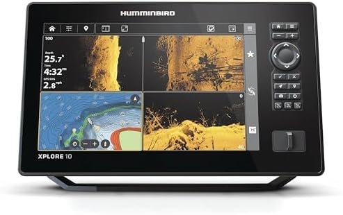 Humminbird XPLORE 10 GPS Fish Finder with Transducer, MEGA Side Imaging+ & HD Touchscreen Display-47362