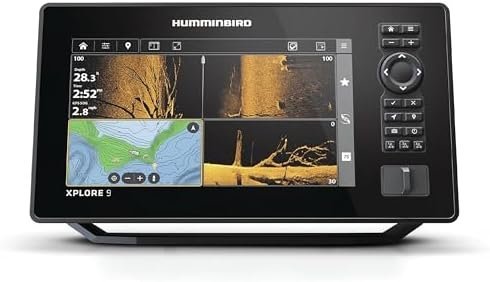 Humminbird XPLORE 9 GPS Fish Finder with Transducer, MEGA Side Imaging+ & HD Touchscreen Display-79786