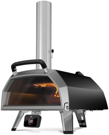 Ooni Karu 2 Pro Multi-Fuel Pizza Oven  Wood and Gas Outdoor Pizza Oven with Pizza Stone & Integrated Thermometer, Pizza Oven Outdoor, Dual Fuel 16 Inch Pizza Maker, Outdoor Cooking Grill-88325