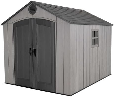 Lifetime Outdoor Storage Shed, 8 x 10 Foot, Gray-56621