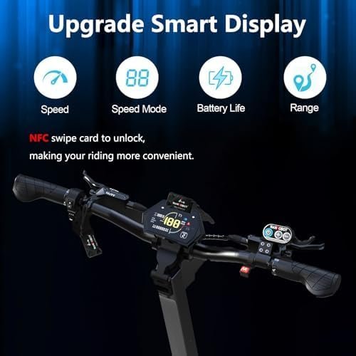 NANROBOT Electric Scooter Adults 50mph Dual Motor Electric Scooter with Suspension 80Miles Range Fast Sports Escooter Folding 10″ Off Road Tires 330LBS Max Load Complies with UL2272 Certification-65319 - Image 5