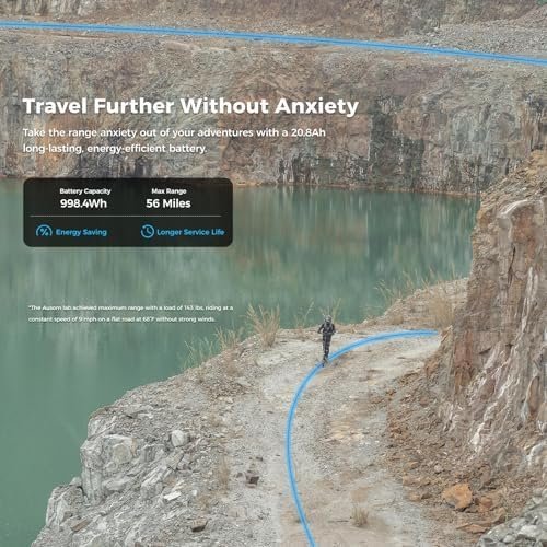 Ausom L2 Max 2000W Dual Motor Electric Scooter for Adults, 56 Miles Max Range Folding Off Road E Scooter, 31 Mph Top Speed,48V 20.8Ah Battery, E-ABS and Dual Disc Brakes, All-Round Lighting System-71828 - Image 4