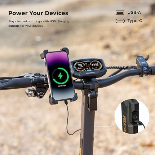 Ausom L2 Max 2000W Dual Motor Electric Scooter for Adults, 56 Miles Max Range Folding Off Road E Scooter, 31 Mph Top Speed,48V 20.8Ah Battery, E-ABS and Dual Disc Brakes, All-Round Lighting System-71828 - Image 7