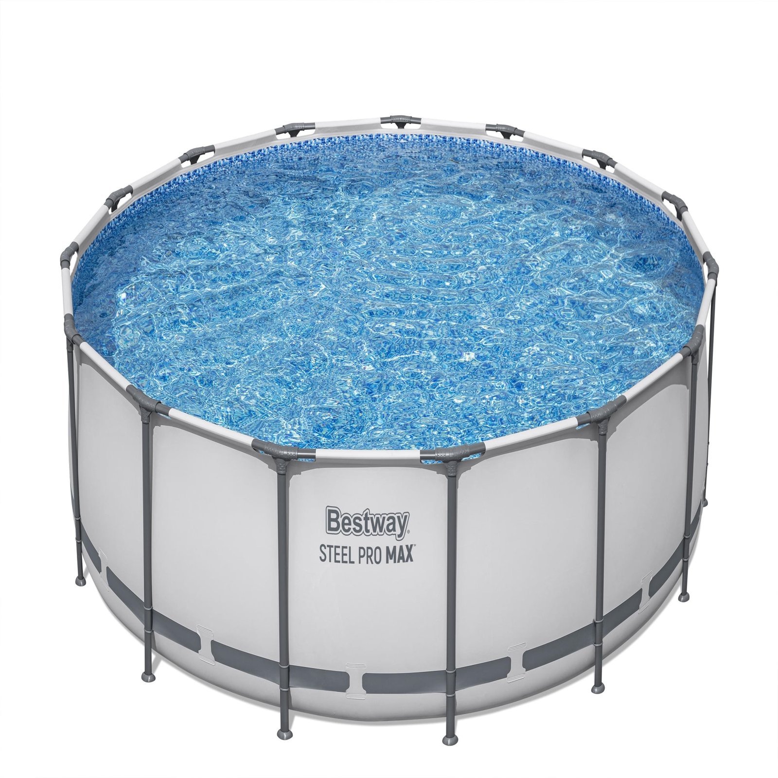 Bestway Steel Pro MAX 10 Foot x 30 Inch Round Metal Frame Above Ground Outdoor Backyard Swimming Pool Set with 330 GPH Filter Pump-29115