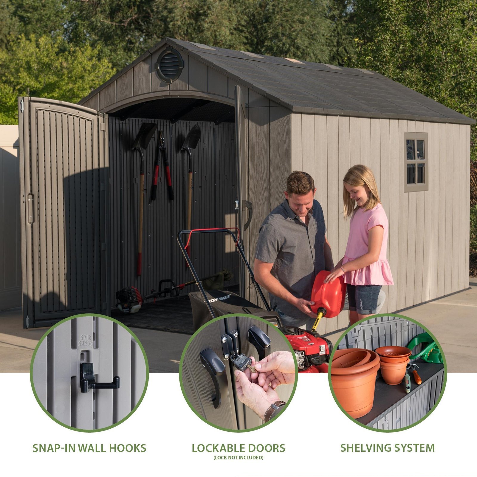 Lifetime 8 Ft. X 12.5 Ft. Outdoor Storage Shed  60305-85468 - Image 10
