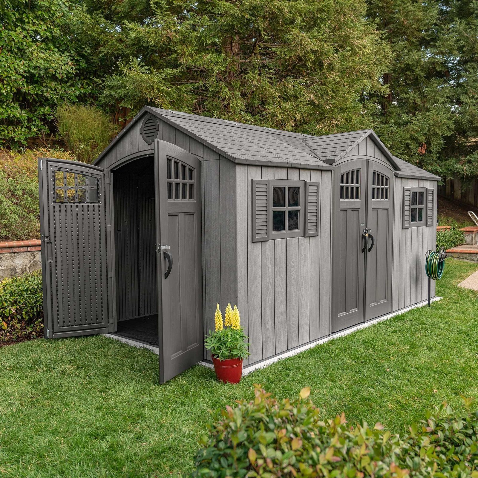 Lifetime 15 Ft X 8 Ft Outdoor Storage Shed  60318-42763 - Image 6