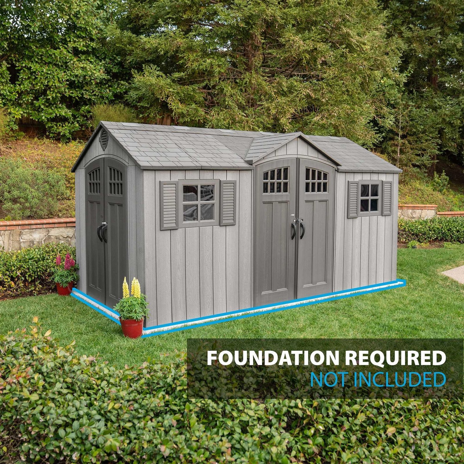 Lifetime 15 Ft X 8 Ft Outdoor Storage Shed  60318-42763 - Image 9