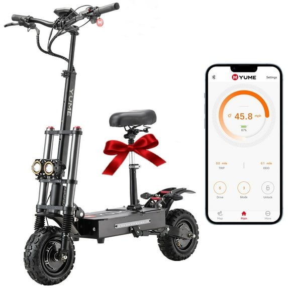 M YUME SCOOTER Y11+ Dual Motors 6000W 50 Miles Long Range and 50 mph Fastest Electric Scooter for Adults-96266
