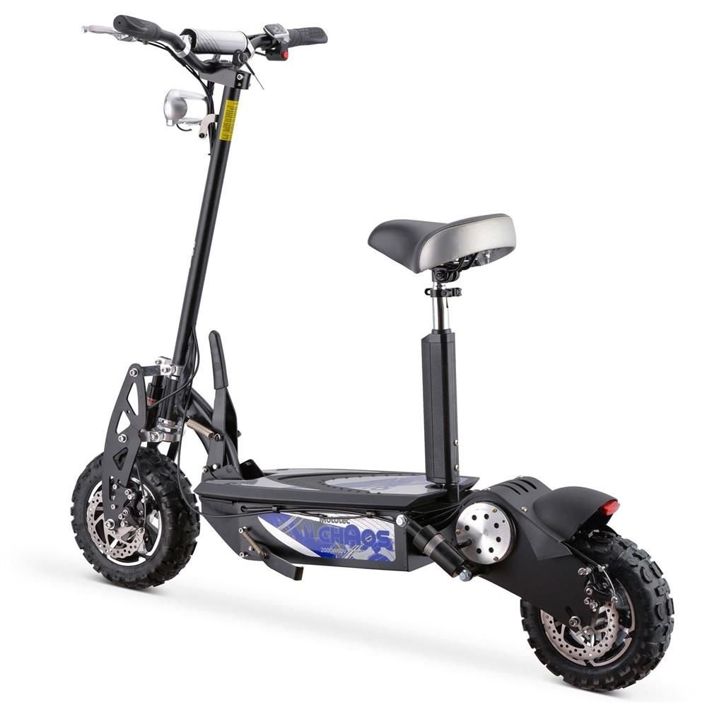 MotoTec Chaos 2000w 60v Lithium Electric Scooter Black-34837 - Image 4