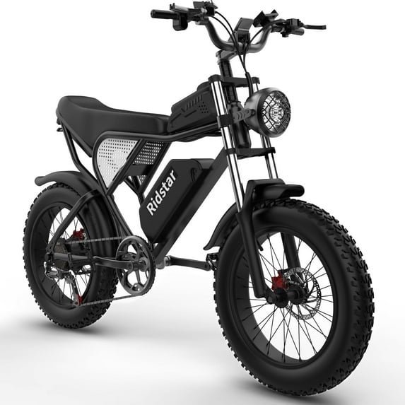 Ridstar Electric Bike for Adults 1500w 33mph,48v 20ah Electric Bicycle,20″ Fat Tire,7-Speed Mountain Bike Ul2849-94798