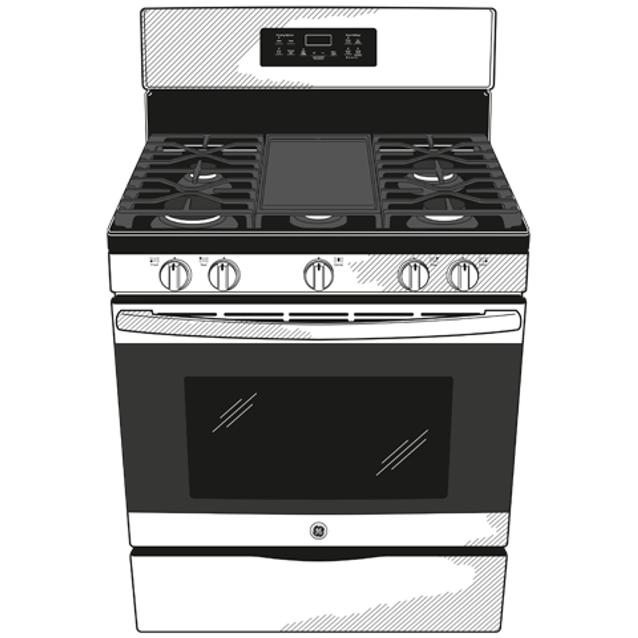 GE 30″ Freestanding Gas Range-81869 - Image 15
