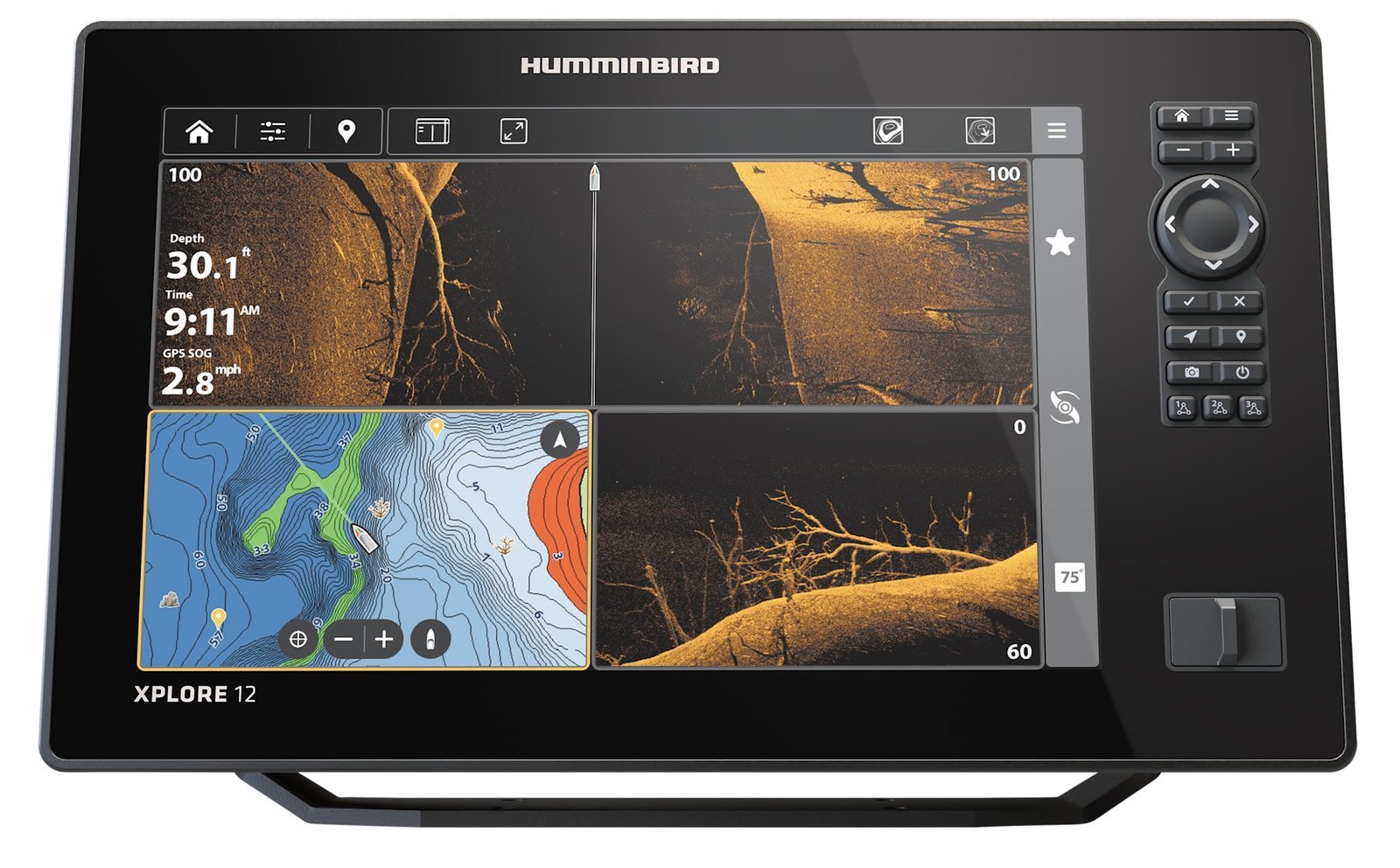 Humminbird XPLORE 12 CMSI+ CHIRP MEGA SI Fish Finder/Chartplotter-19722