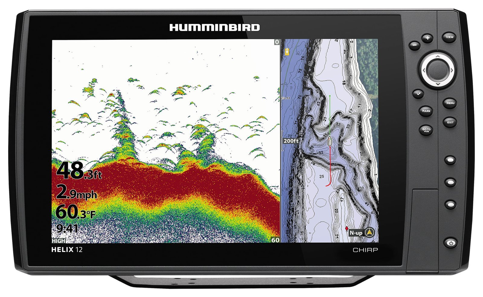 Humminbird HELIX 12 CHIRP MEGA SI GPS G4N Fish Finder/Chartplotter-25994