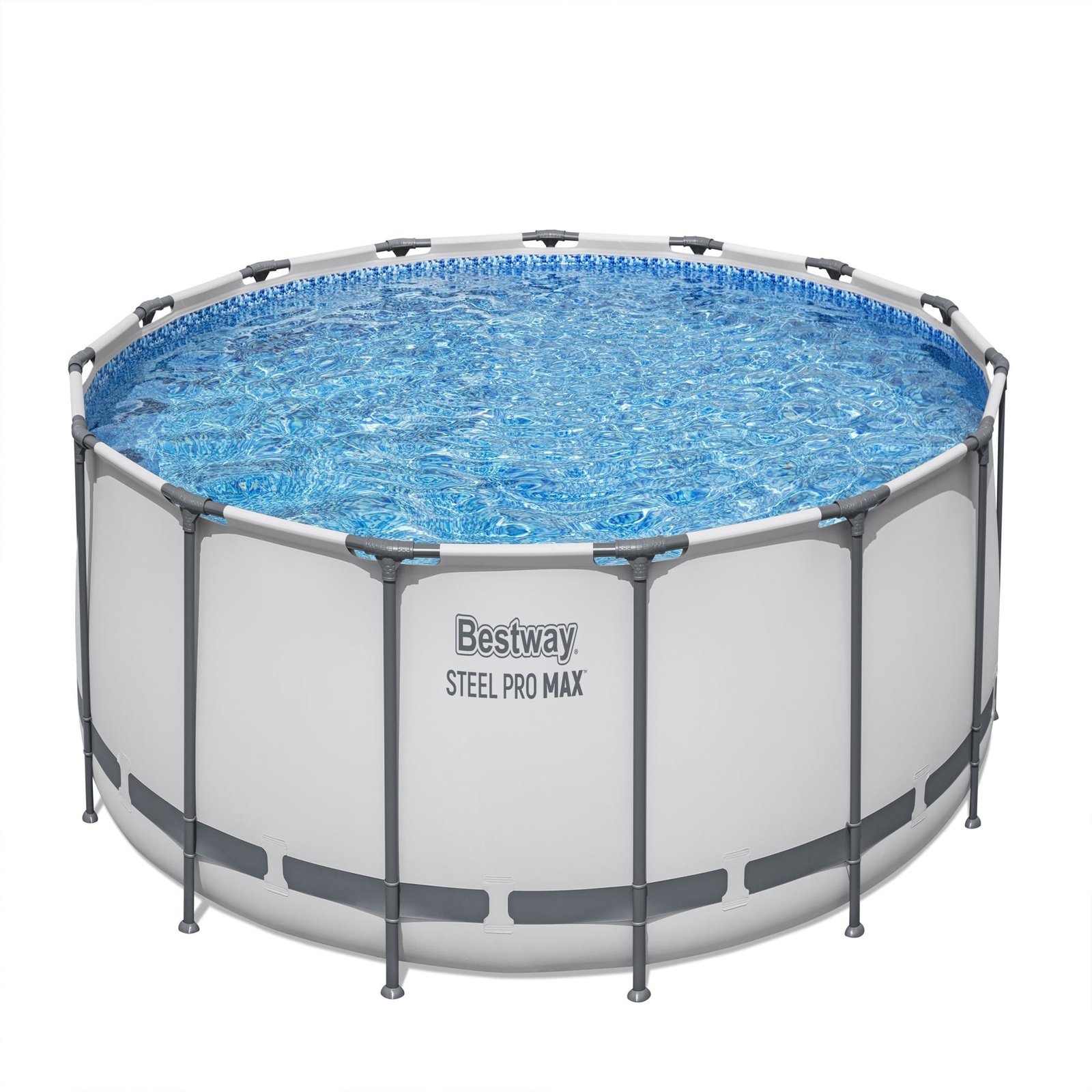 Bestway Steel Pro MAX 10 Foot x 30 Inch Round Metal Frame Above Ground Outdoor Backyard Swimming Pool Set with 330 GPH Filter Pump-29115 - Image 5