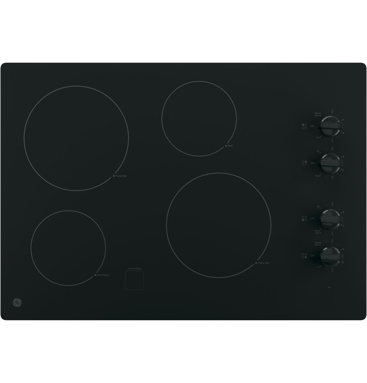 GE 30″ Built-In Knob Control Electric Cooktop JP3030DWBB-32625