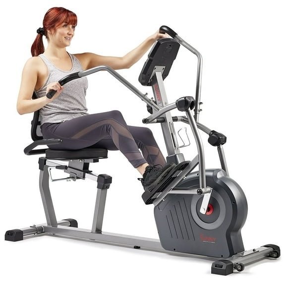 Sunny Health & Fitness Comfy Recumbent Cross Trainer Recumbent Elliptical Bike-57267 - Image 3