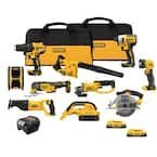 20-Volt Max Lithium-Ion 10-Tool Cordless Combo Kit with Two 2.0 Ah Batteries, Charger and 2 Bags-39199