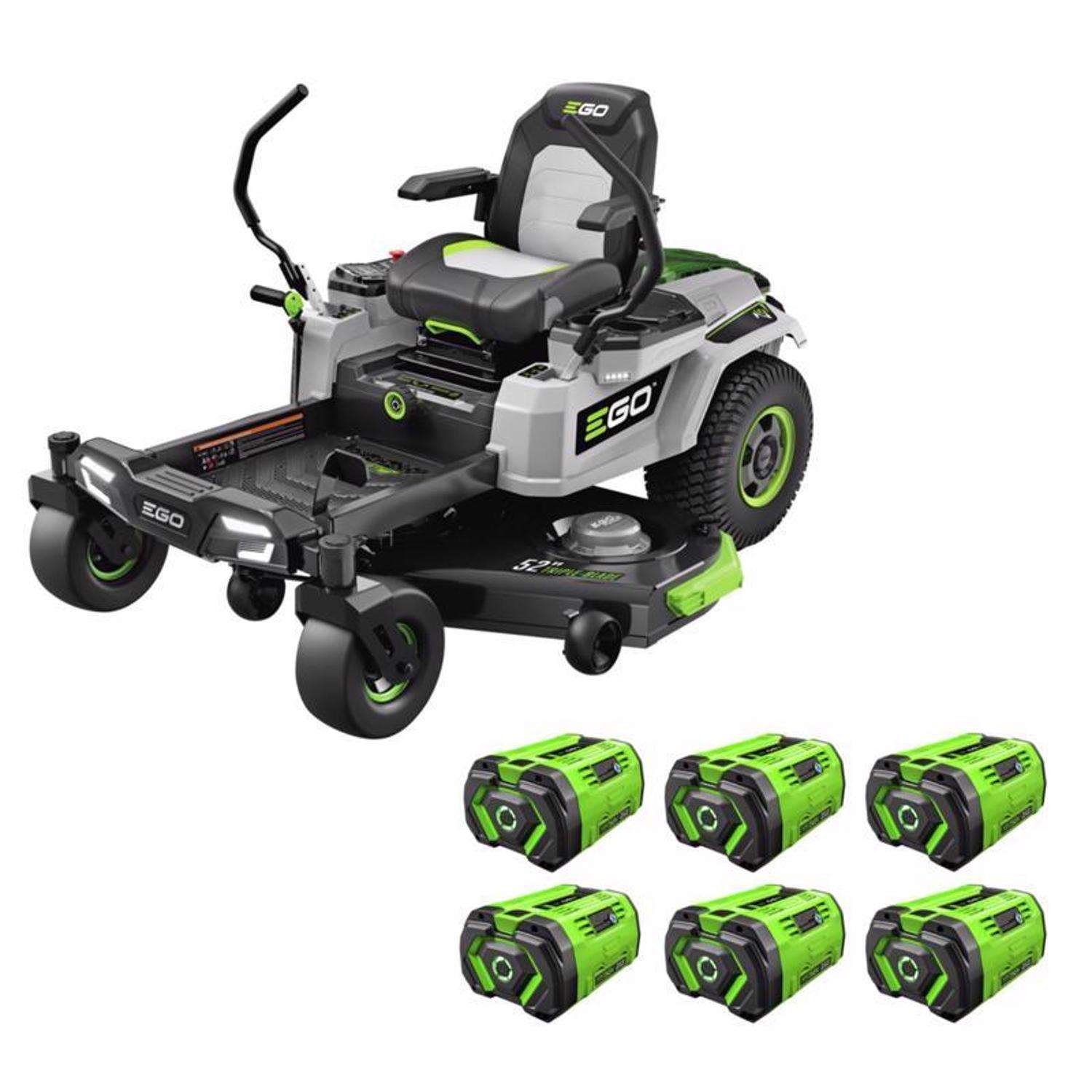 EGO Power+ Z6 ZT5207L 52 in. 56 V Battery Zero Turn Riding Mower Kit (Battery & Charger) W/ SIX 12.0 AH BATTERIES-52794