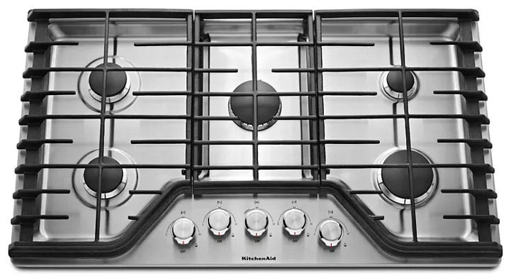KitchenAid 36″ 5-Burner Gas Cooktop KCGS356ESS-36792