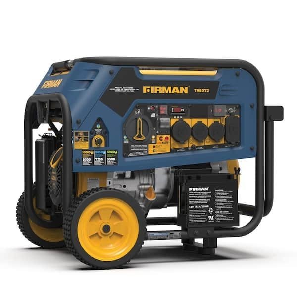 FIRMAN 10000/8000W Tri Fuel Portable Generator T08071-16754
