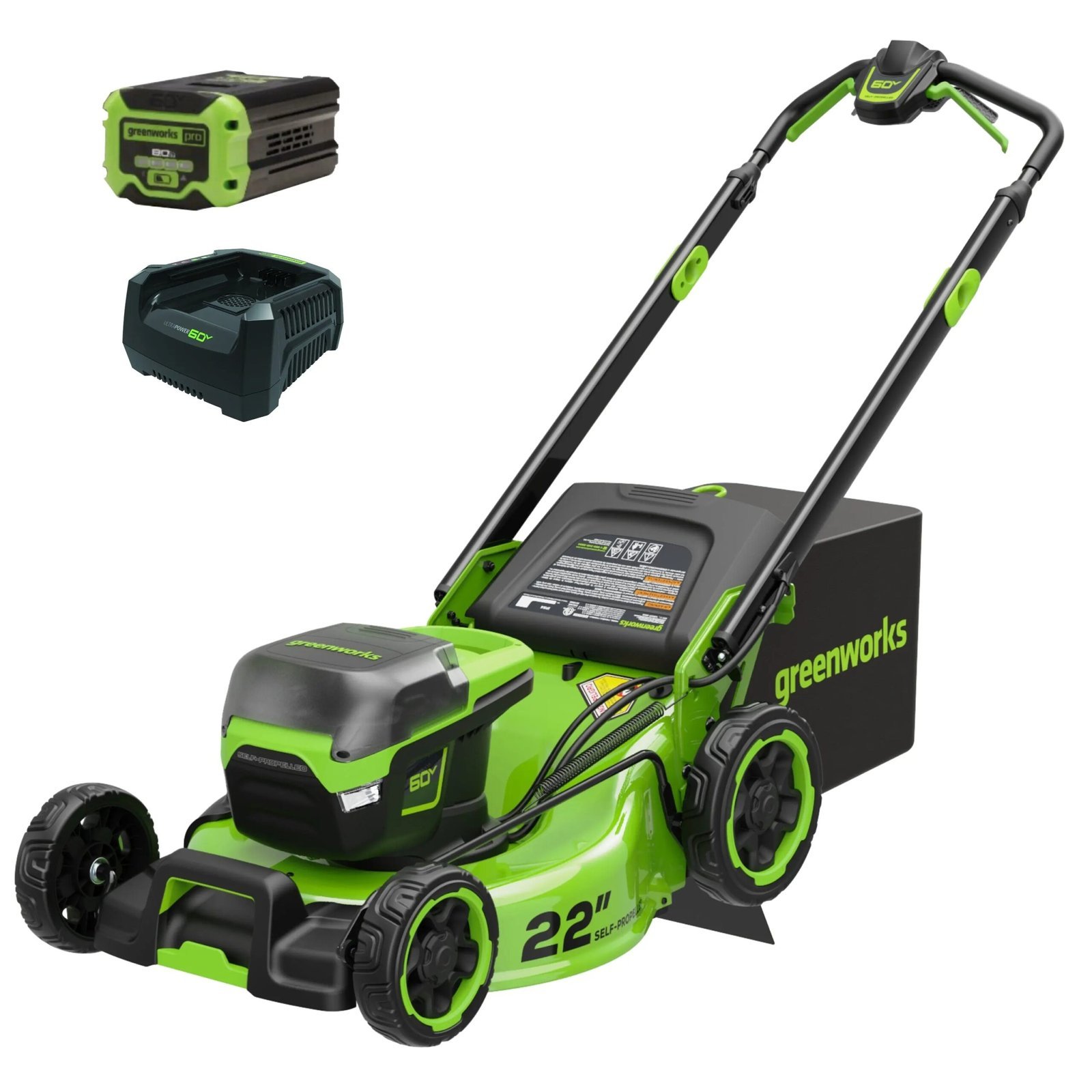 Greenworks Pro 60V 22″ Cordless Self-Propelled Push Lawn Mower-73977
