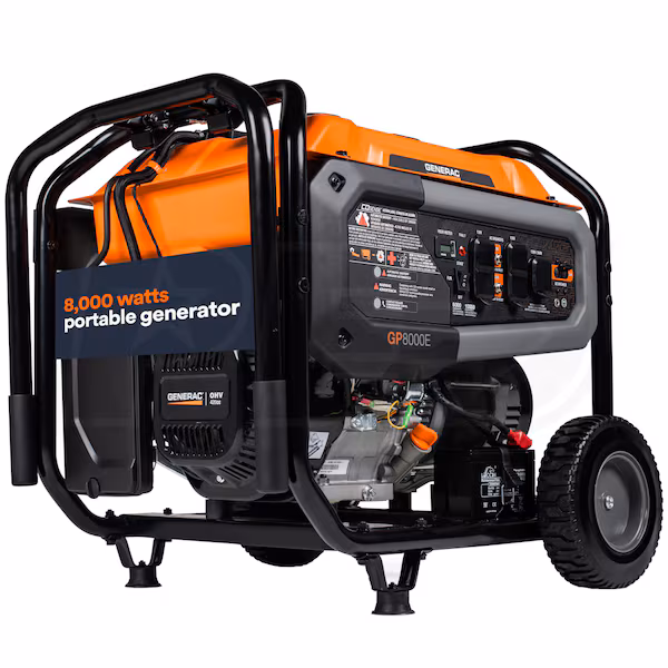 Generac GP8000E 10000 / 8000-Watt Portable Generator-85416