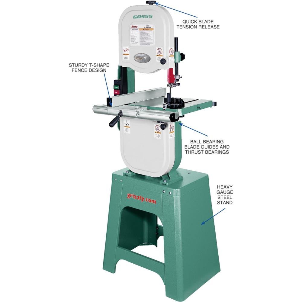 Grizzly G0555 14″ 1 HP Bandsaw-69971 - Image 10