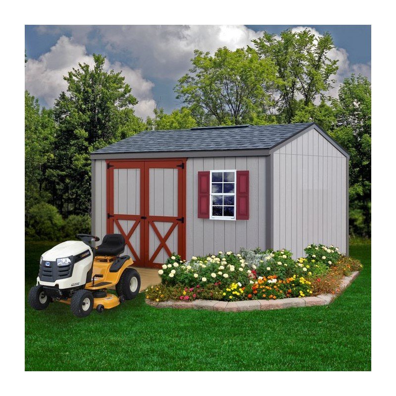 Best Barns Handmade Haven 10×12 Wood Shed Kit  Gable Roof, Eave Door (HHAVDE12)-47644