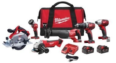 Milwaukee M18 Cordless Lithium-Ion 6-Tool Combo Kit-44456