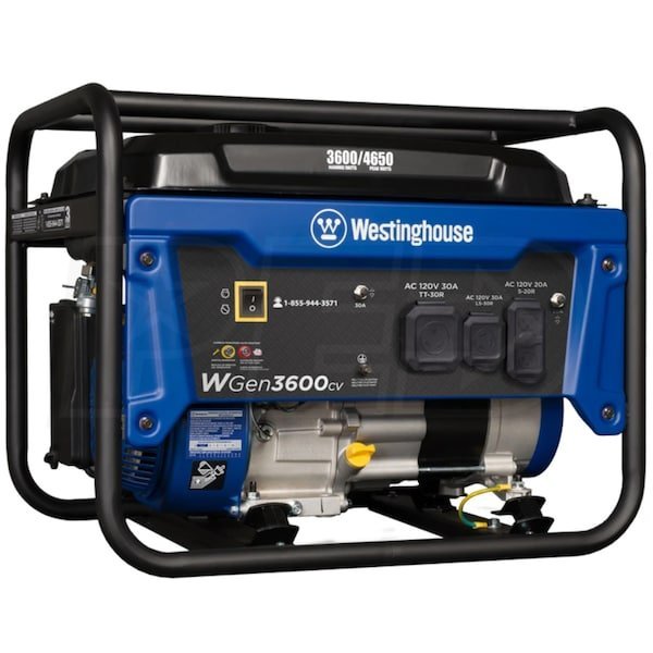Westinghouse WGen3600cv  3600 Watt Portable Generator w/ RV Outlet & CO Sensor (49-State)-57386