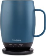 Nextmug Plus (Slate Blue - 18 oz.) Temperature-Controlled, Self-Heating Mug – No App, Long-Lasting Battery for Work & Study, Great Gift for Coffee Lovers