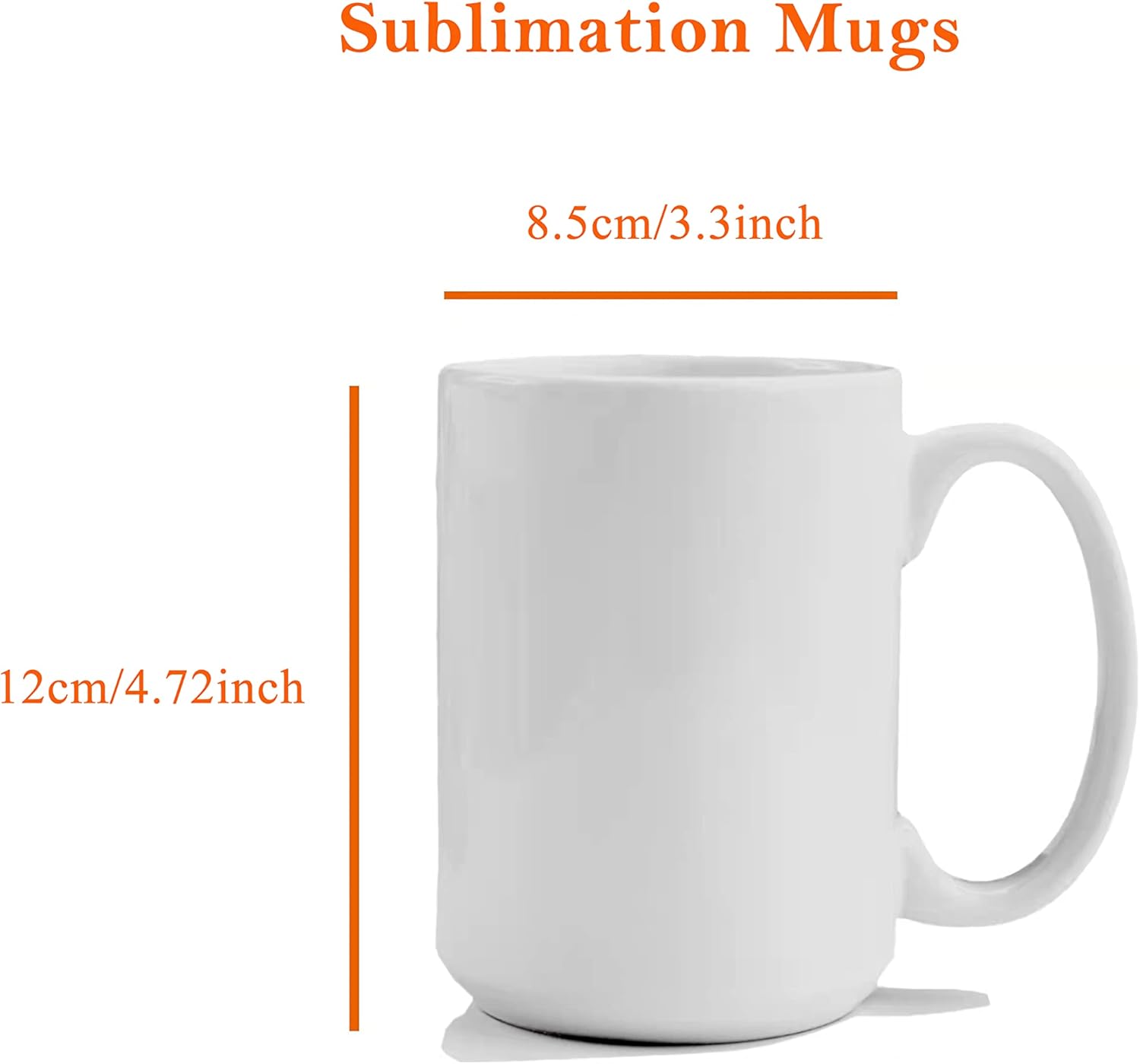 TANGLONG Sublimation Mugs 15 oz, Sublimation Blanks, Bulk Coffee Mugs,White Cups for Coffee,Latte, Soup, Milk, Hot Cocoa Set of 12 - Image 2