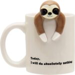 Decodyne Funny Sloth Coffee Mug - Cute Sloth Gifts For Coworkers Women & Men - White Elephant Gifts for Adults, Funny Office Present