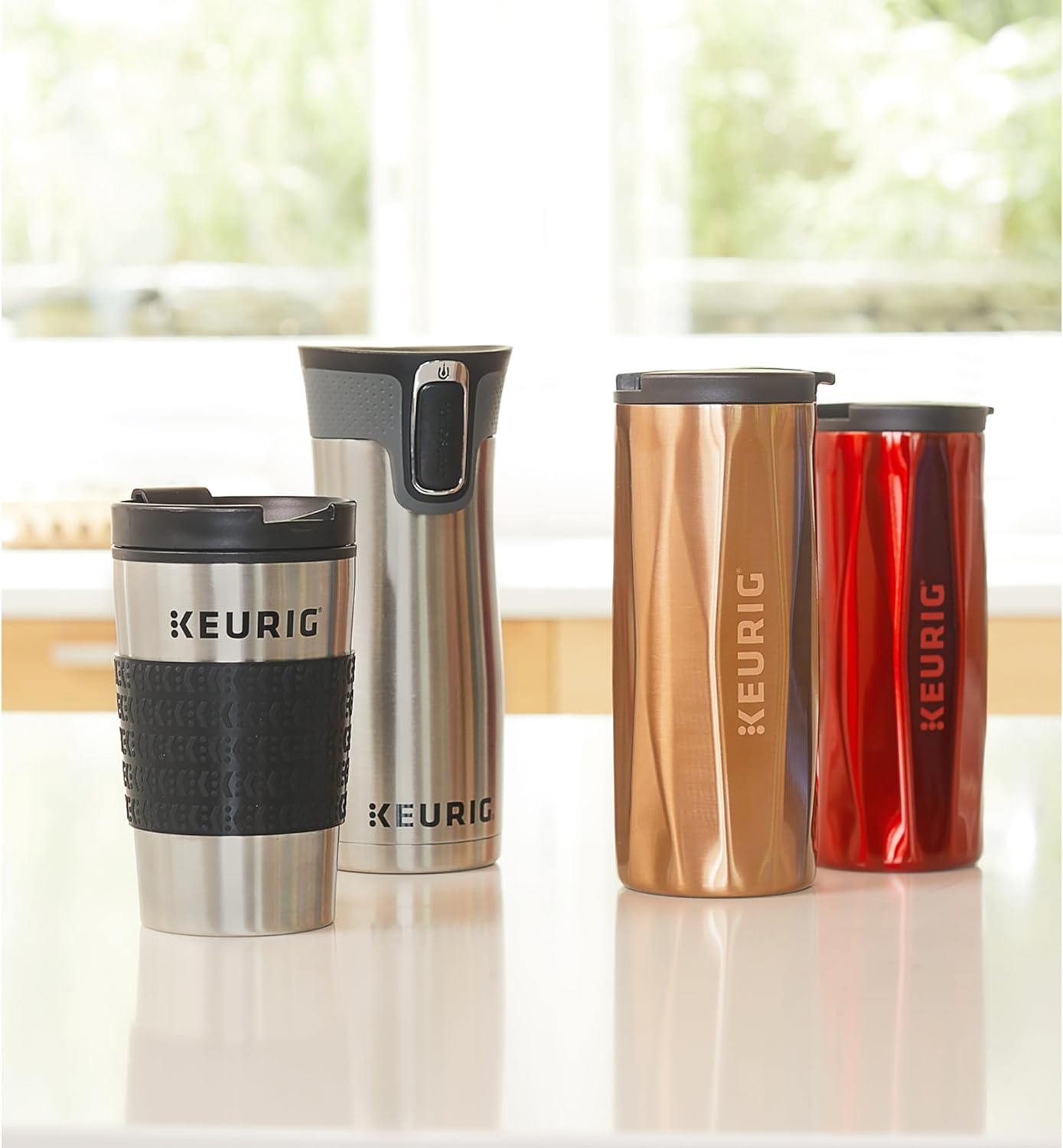 Keurig Stainless Steel Insulated Coffee Travel Mug, Fits Under Any Keurig K-Cup Pod Coffee Maker, 12 Oz, Stainless Steel - Image 5